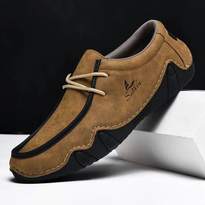 AutumnCraft Leather Loafers: Autumn Handmade Leather Casual Men's Shoes