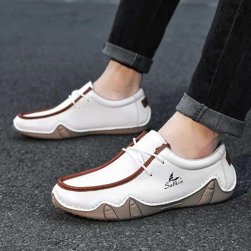AutumnCraft Leather Loafers: Autumn Handmade Leather Casual Men's Shoes