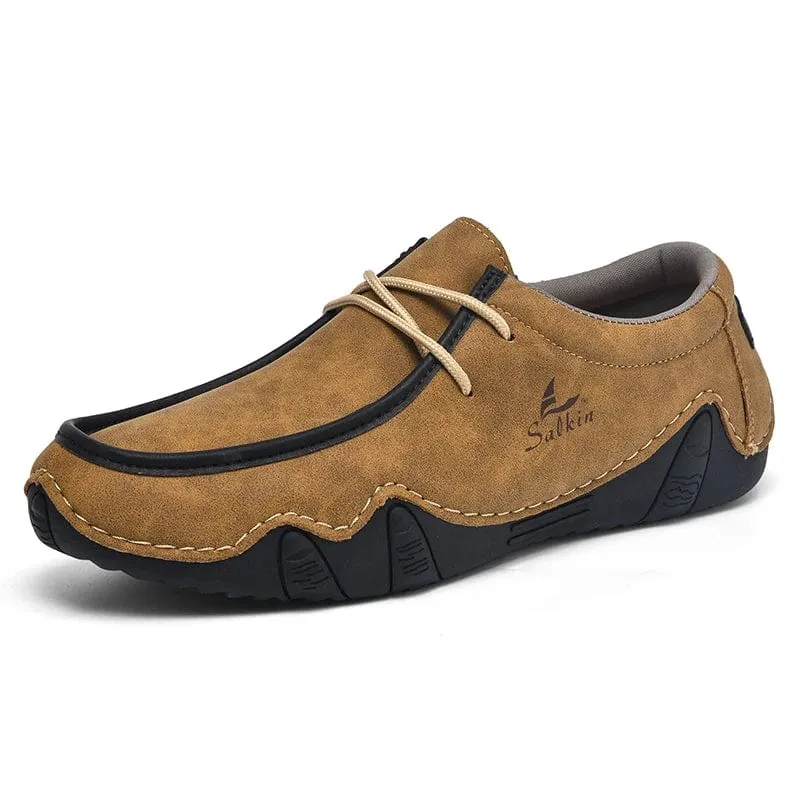 AutumnCraft Leather Loafers: Autumn Handmade Leather Casual Men's Shoes