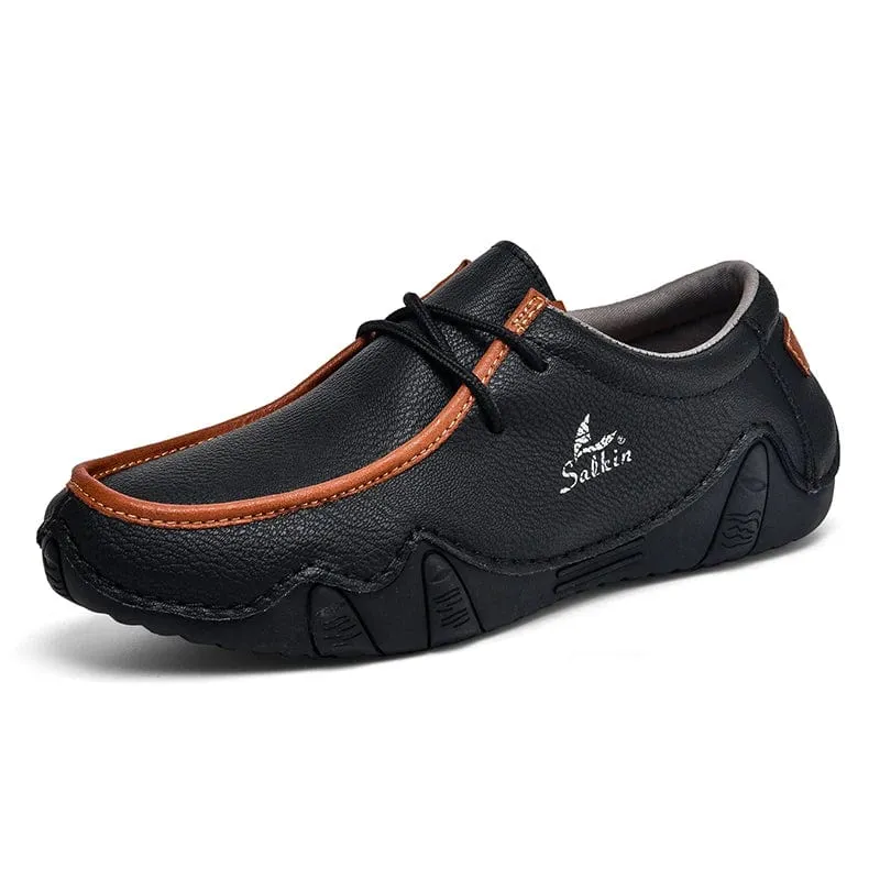 AutumnCraft Leather Loafers: Autumn Handmade Leather Casual Men's Shoes