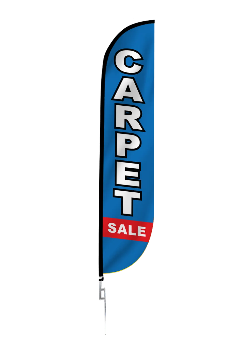 Carpet Sale Feather Flag Blue & Red