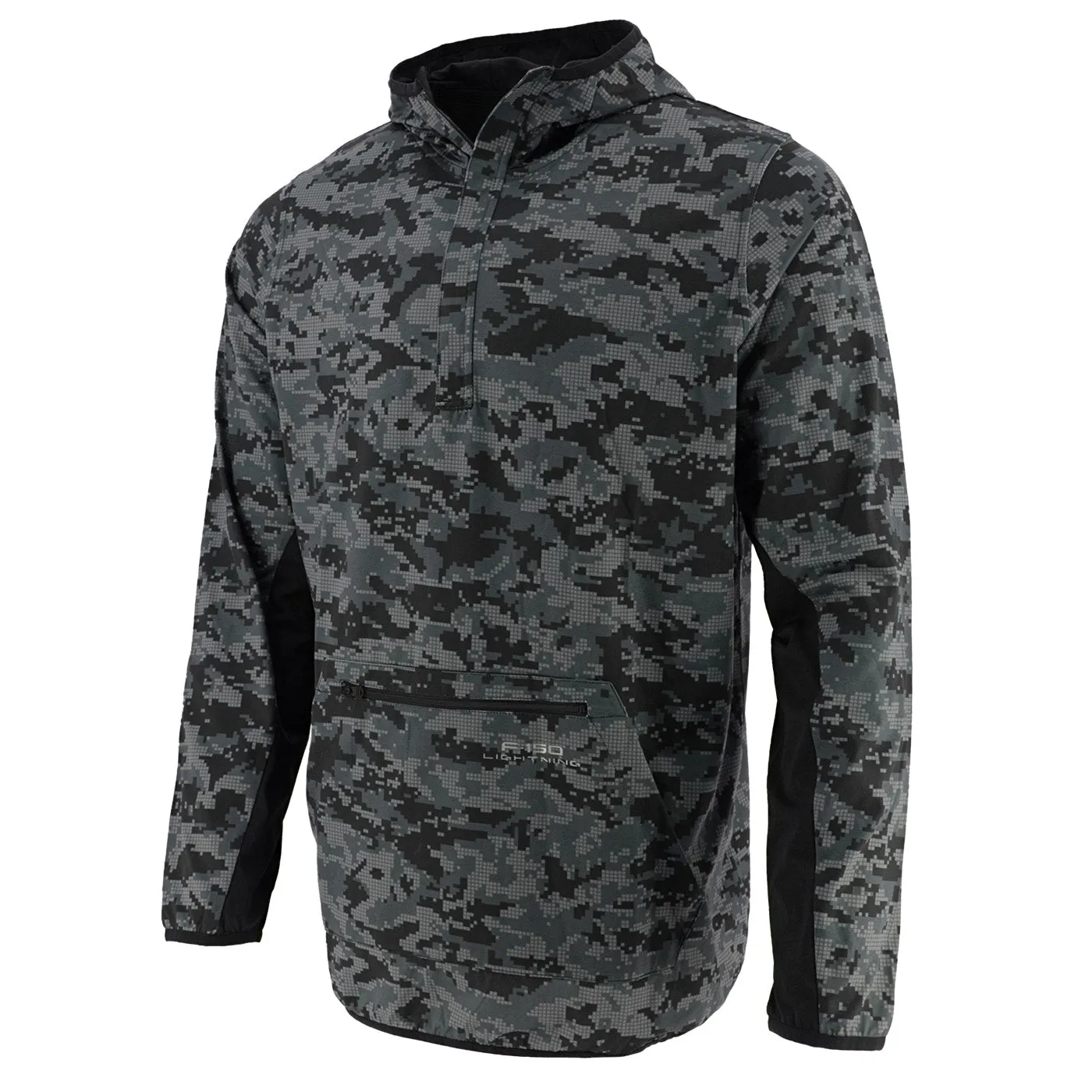 Ford F-150 Lightning Men's Digi Printed Hooded 1/2 Zip Pullover