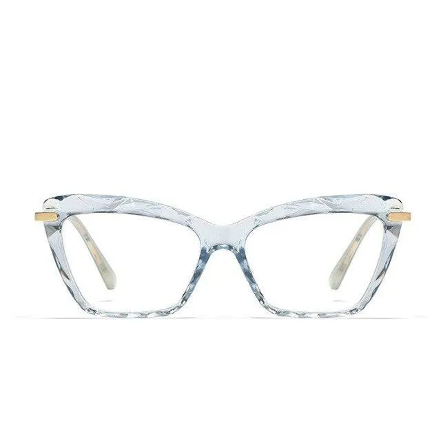 High Quality Geometric Element Frame Red Cat Glasses for Women