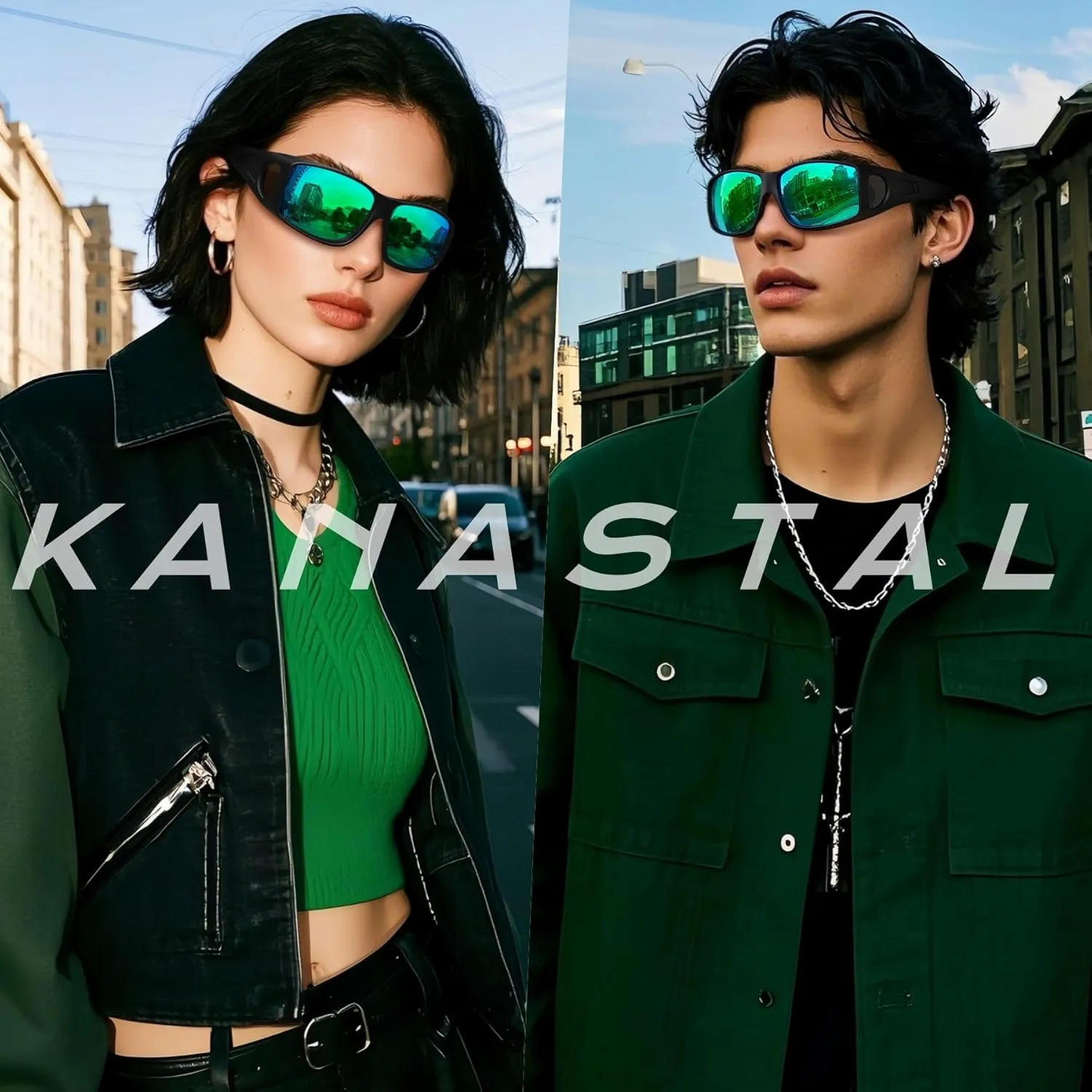 KANASTAL Fit Over Glasses for Men Women Polarized UV400 Protection Fashion Wrap Around Shades