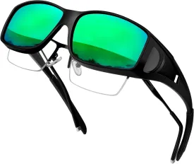 KANASTAL Fit Over Glasses for Men Women Polarized UV400 Protection Fashion Wrap Around Shades