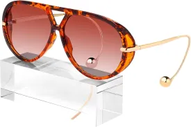 KesaPlan Vintage Oversized Aviator Sunglasses Women, Trendy 70s Retro Pilot Shield Big Frame Eyewear Sun Glasses