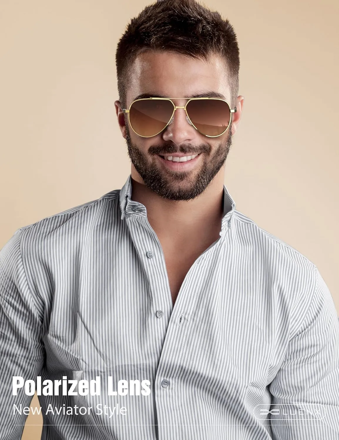 LUENX Aviator Sunglasses for Men Women Polarized Trendy Sun Shades UV 400 Protection