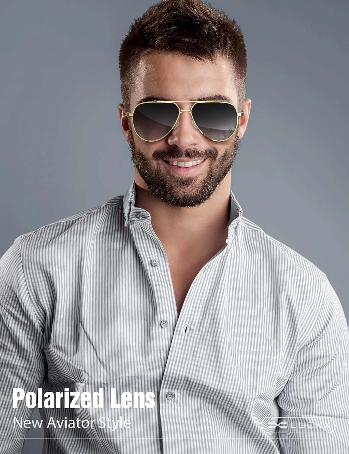 LUENX Aviator Sunglasses for Men Women Polarized Trendy Sun Shades UV 400 Protection