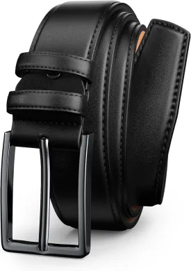 Mens Dress Belt,Mens Leather Belts for Jeans, Belt 1.38" Width