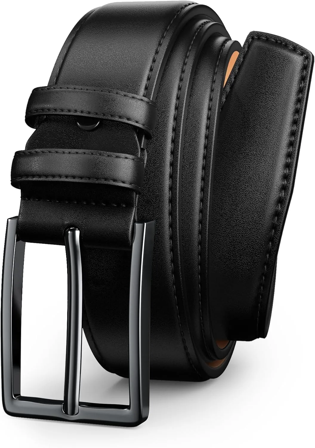 Mens Dress Belt,Mens Leather Belts for Jeans, Belt 1.38" Width