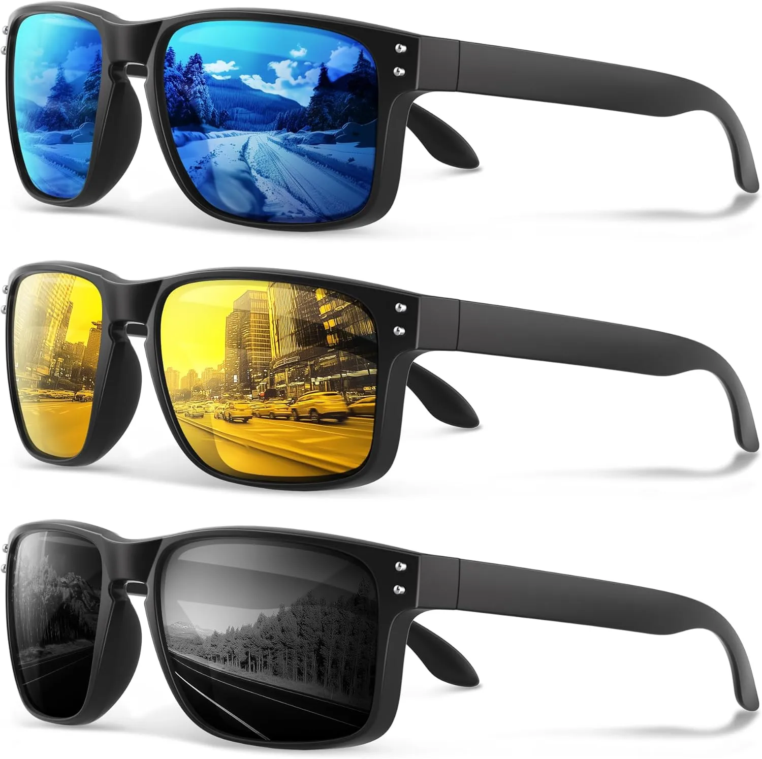 Polarized Sunglasses for Men and Women - Classic Sport Sun Glasses Shades for Driving Running Cycling Fishing