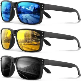Polarized Sunglasses for Men and Women - Classic Sport Sun Glasses Shades for Driving Running Cycling Fishing
