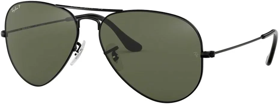 Ray-Ban RB3025 Metal POLARIZED Aviator Sunglasses For Men For Women   BUNDLE with Designer iWear Eyewear Care Kit