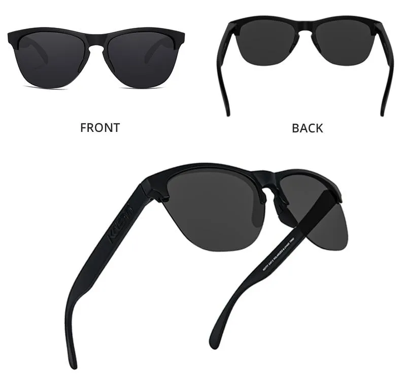 Unisex Polarized Driving TR90 Semi-Rimless Lifestyle Sun Glasses