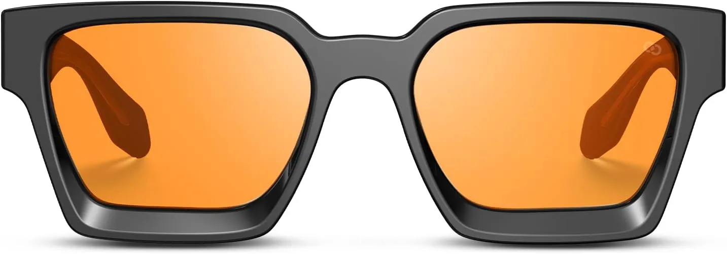 VISOONE Fashion 100% UV400 Protection Rectangle TR90 Y2K Sunglasses Accessories for Women Men RIVER