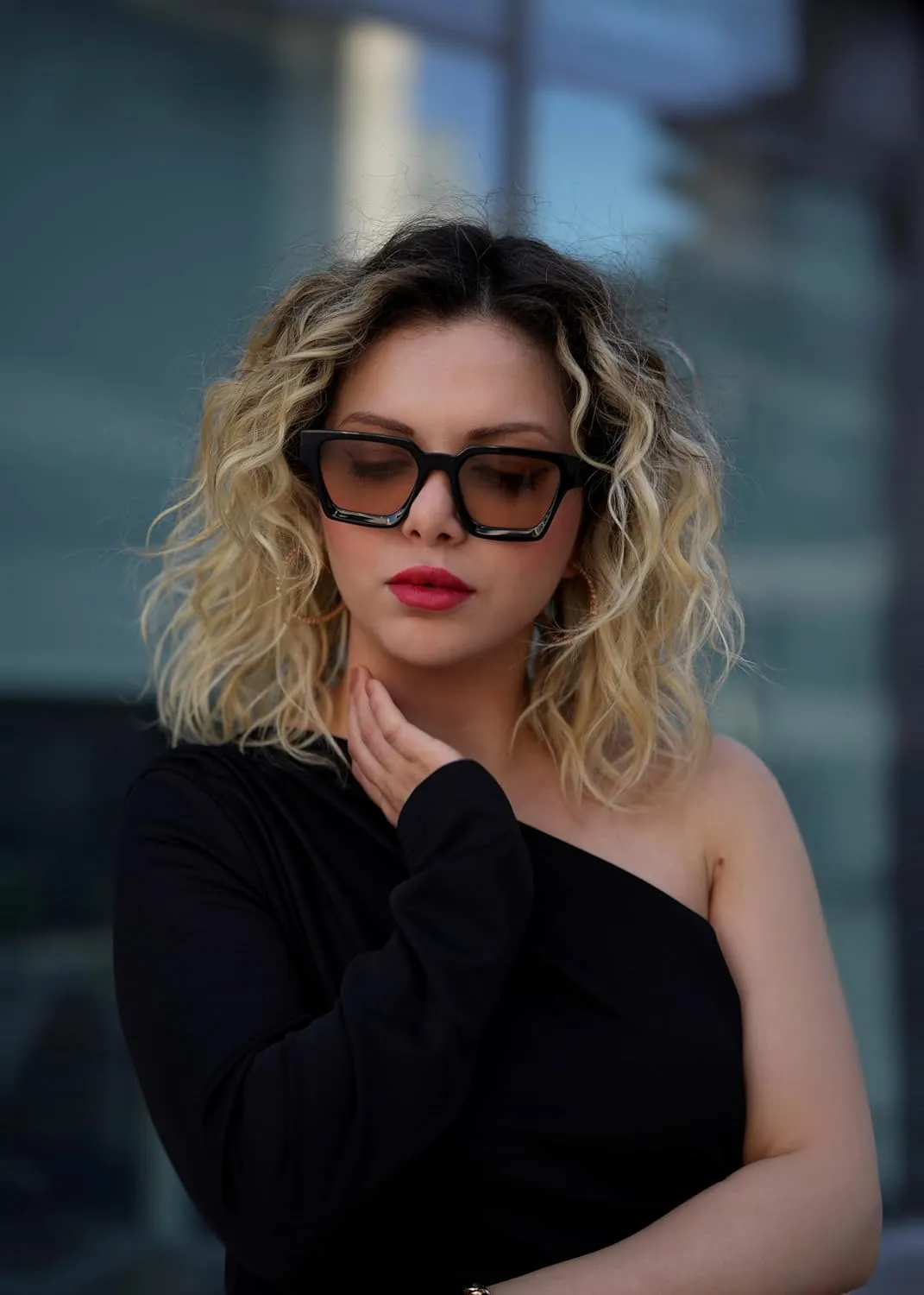 VISOONE Fashion 100% UV400 Protection Rectangle TR90 Y2K Sunglasses Accessories for Women Men RIVER