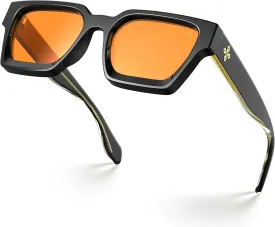 VISOONE Fashion 100% UV400 Protection Rectangle TR90 Y2K Sunglasses Accessories for Women Men RIVER