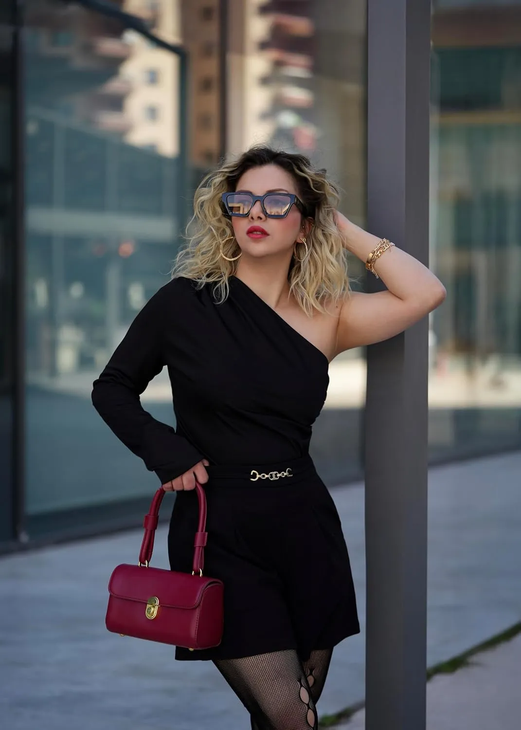VISOONE Fashion 100% UV400 Protection Rectangle TR90 Y2K Sunglasses Accessories for Women Men RIVER
