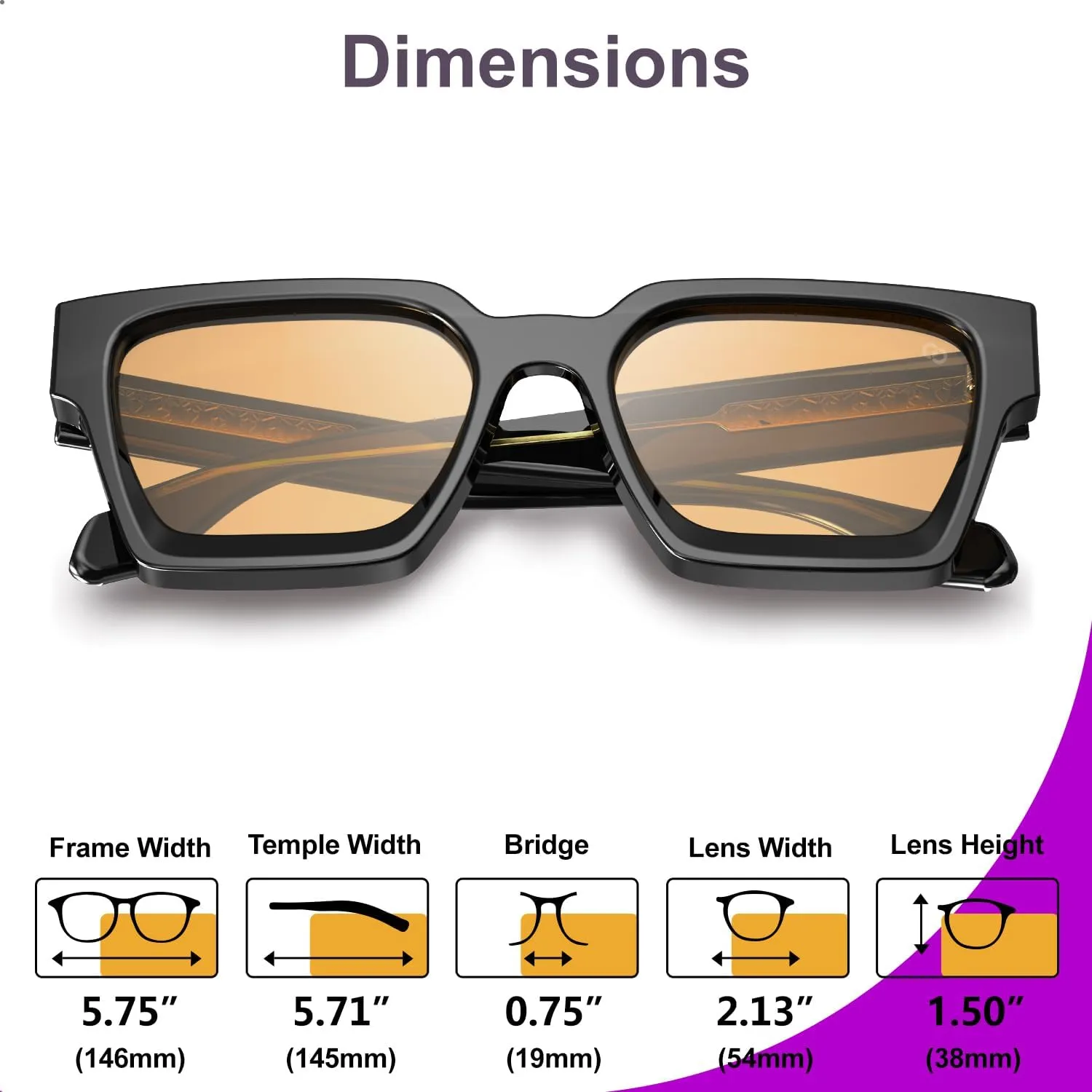 VISOONE Fashion 100% UV400 Protection Rectangle TR90 Y2K Sunglasses Accessories for Women Men RIVER