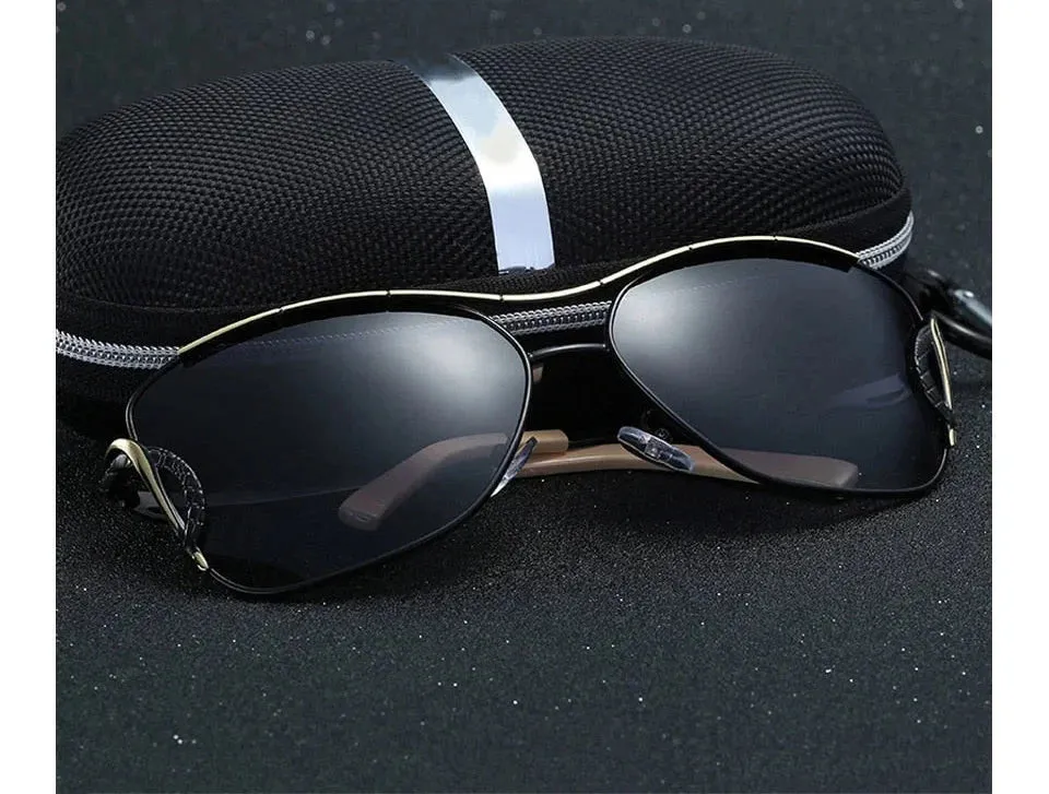 Women's Vintage Butterfly Fashion Polarized Big Frame Eyewear Sunglasses