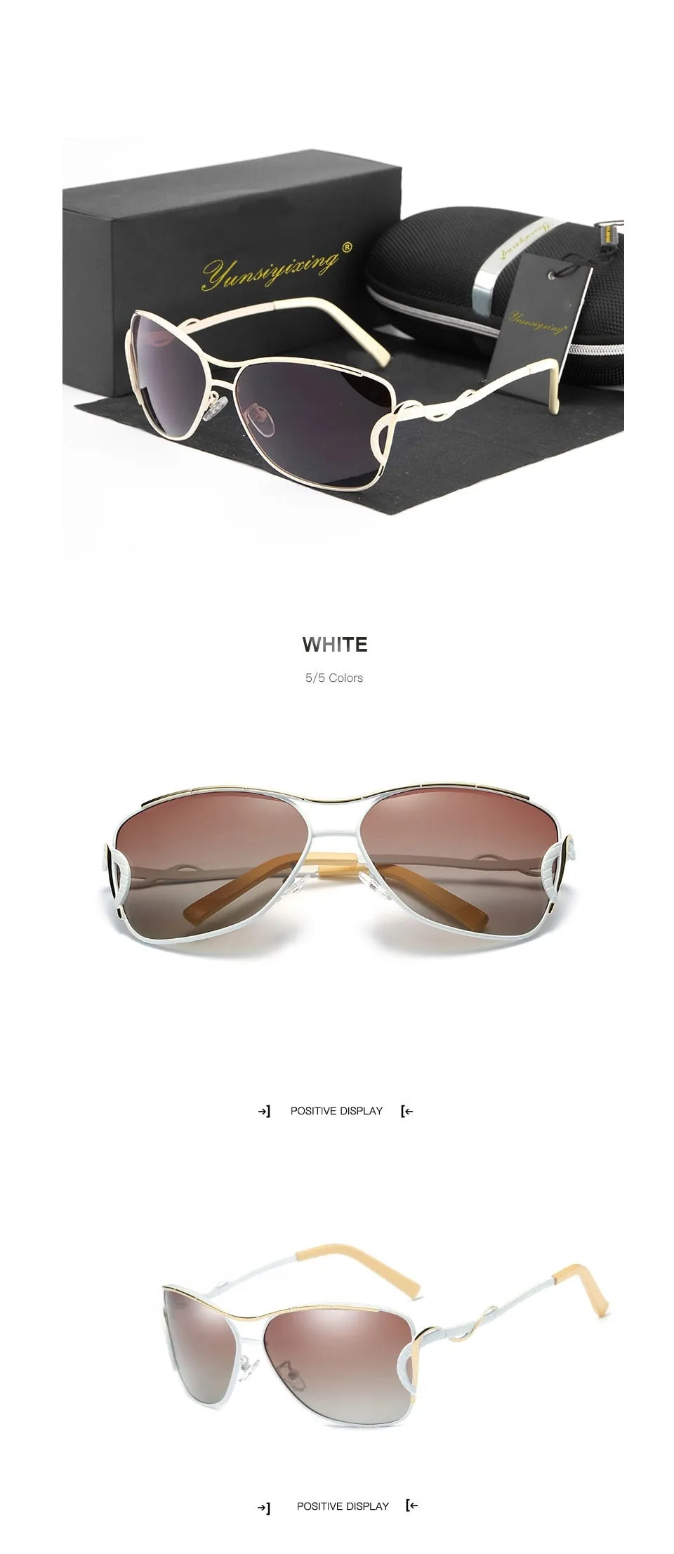 Women's Vintage Butterfly Fashion Polarized Big Frame Eyewear Sunglasses